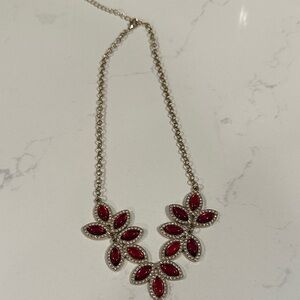 Chic Red Petal Necklace